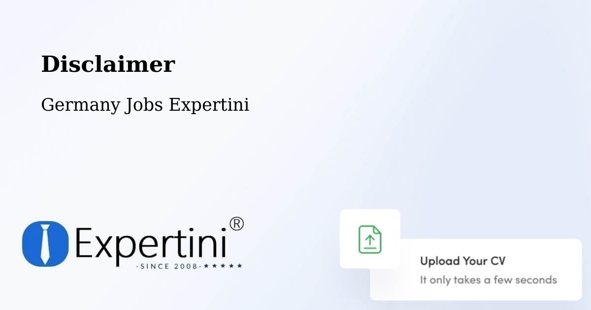 Disclaimer – Biberach An Der Riss - Germany Jobs Expertini